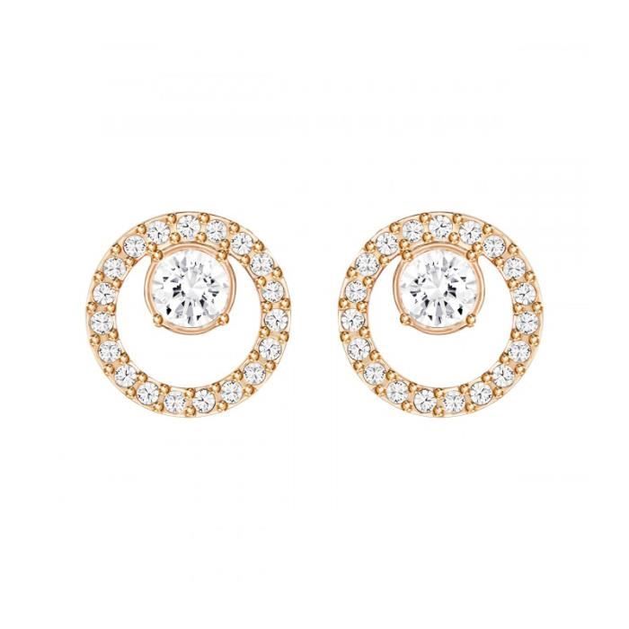Boucles d'Oreilles Creativity Small Circle Rose doré - 5199827