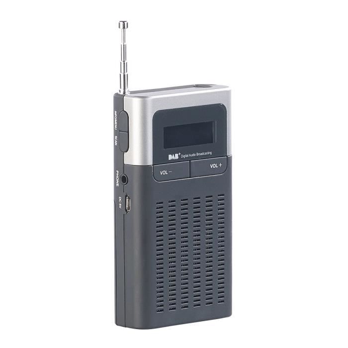 Radio de poche numérique DAB+/FM avec réveil DOR-230
