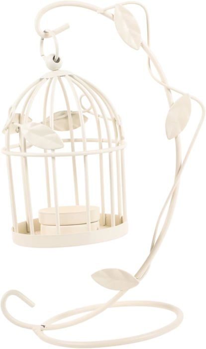Lot De 2 Cages Suspendues En Métal Turquoise - Lustre Bougeoir Photophore - Déco