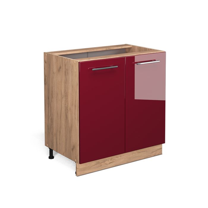 Meuble bas de cuisine Fame-Line 80cm avec étagère sans PT Rouge bordeaux Haute brillance/Chêne de force doré Vicco 38331 Meuble bas de cuisine Fame-Line 80cm avec étagère sans PT Rouge bordeaux Haute brillance/Chêne de force doré Vicco 38331