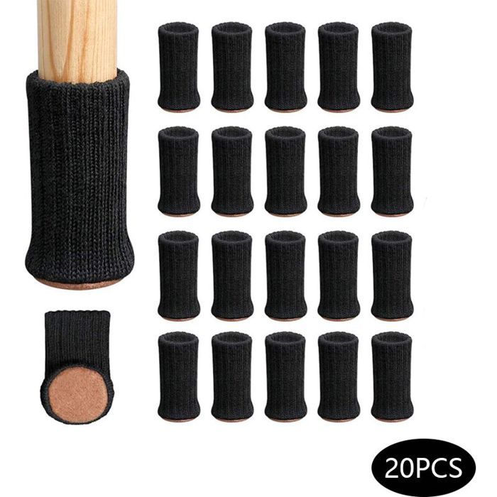 Chaussettes pour pieds de chaise patins antidrapants convient aux pieds de 1 2 cm de diamtre lot de 20 couleurs multiples YYV
