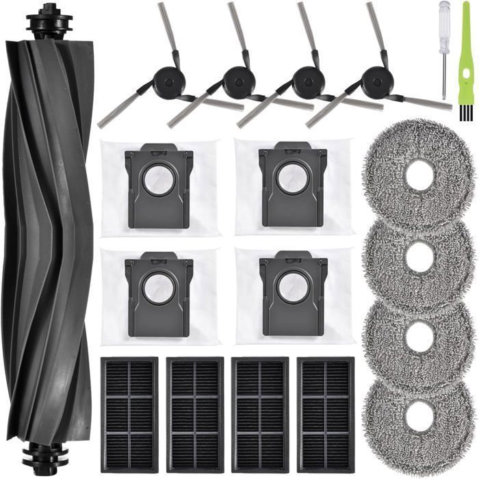 Kit Accessoires De Rechange Pour Robots Dreame X40 / L40 / Mova P50 Pro - Brosses, Filtres, Sacs, Serpillères - 5