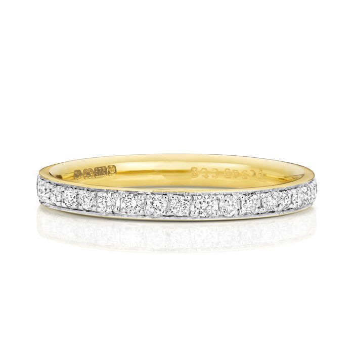 Alliance EDS JEWELS Femme Or 375/1000 Diamant Brillant 0.39 Carat GH - SI3-I1 Eternité 2 2mm Demi Confort 31119 Alliance EDS JEWELS Femme Or 375/1000 Diamant Brillant 0.39 Carat GH - SI3-I1 Eternité 2 2mm Demi Confort 31119
