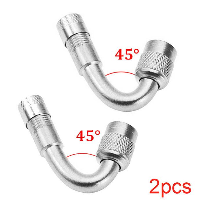 Lot De 4 Extensions De Valve En Laiton 45° – Pour Pneus De Voiture, Camion, Moto - 2