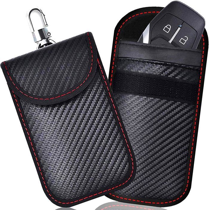 Pochettes Faraday COORATTYES Lot De 2 - Anti-Vol Pour Clés Voiture RFID
