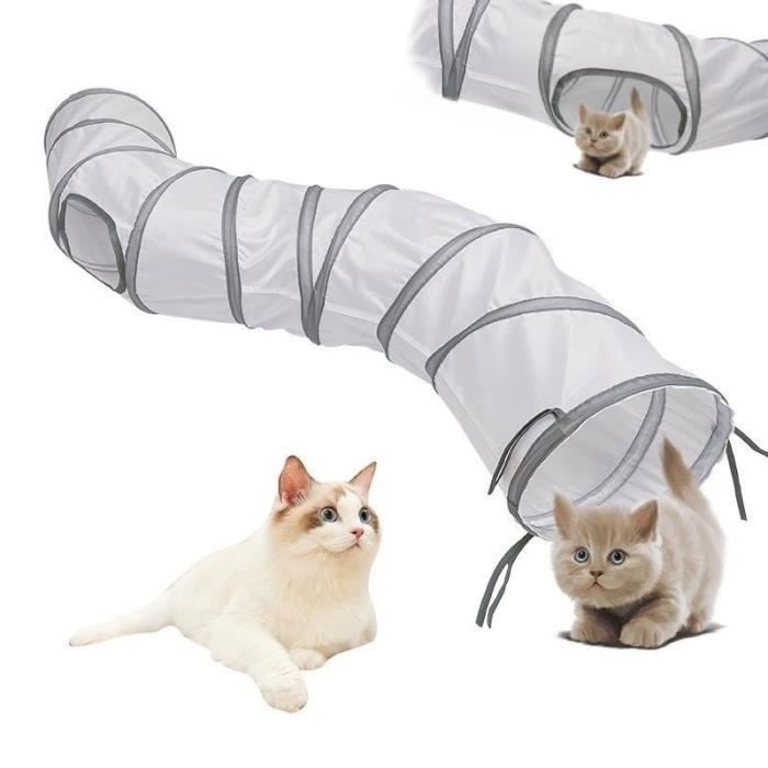 Meilleurs prix pour Tunnel pliable pour chat, jouet en tube de jeu en forme de S avec balle suspendue, pour lapins, chatons, chiots et petits