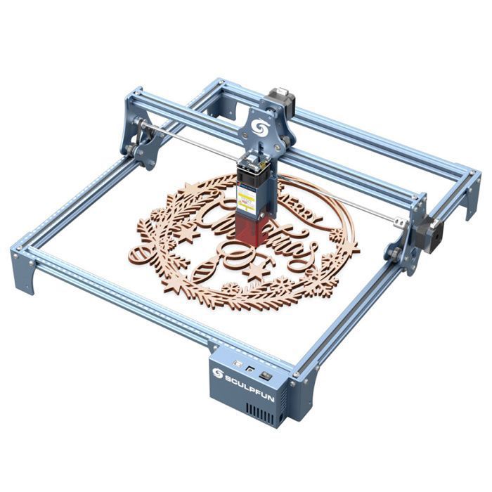 Graveur Laser SCULPFUN S9 Pro 10W - Haute Précision 006mm - Découpe Bois 15 mm et Acrylique 10mm - 400 x 410mm