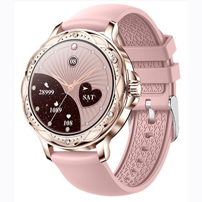 Montre femme appels Bluetooth pression artrielle frquence cardiaque notifications suivi sportif rose 2 MONTRE BLUETOOTH