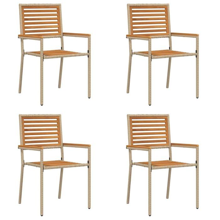 vidaXL Chaises de jardin 4 pcs - vue 7