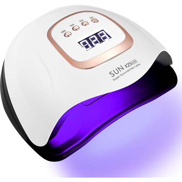 Lampe UV LED professionnelle pour ongles - 380 W et 81 LED - Grand écran LCD - 4 réglages de durée - Séchage rapide