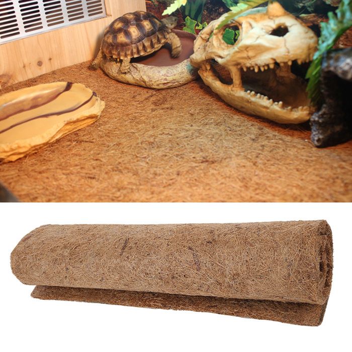 SALALIS Tapis en fibre de noix de coco Tapis de fond en Fiber de coco pour reptiles lézards Cage de animalerie artificielle