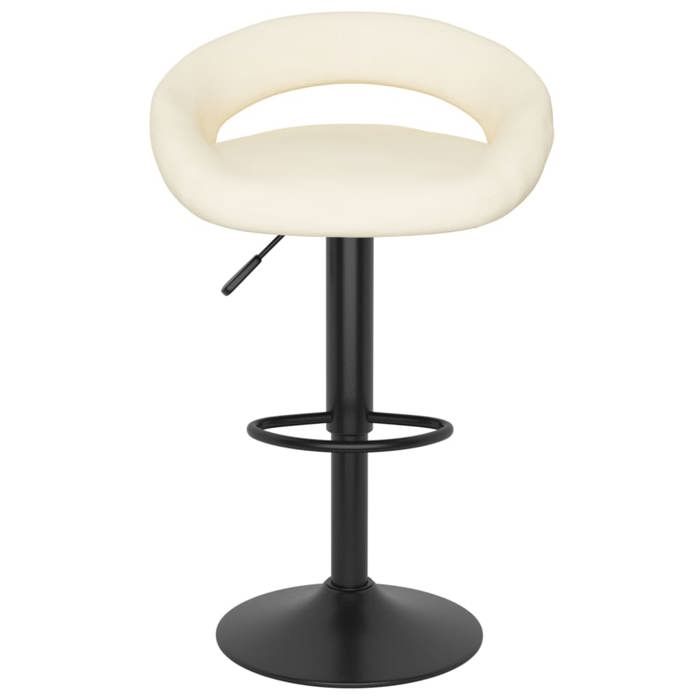 Tabourets Cuisine - Crème - Chaises de bar - (2 pcs) - 2 personnes - crème velours 45x43x(75-97) cm F2269