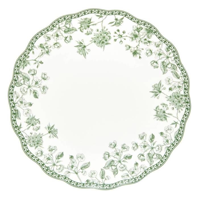 Lot de 6 assiettes plates Lisière ronde D.27cm vert - Atmosphera Créateur dintérieur Lot de 6 assiettes plates Lisière ronde D.27cm vert - Atmosphera Créateur dintérieur