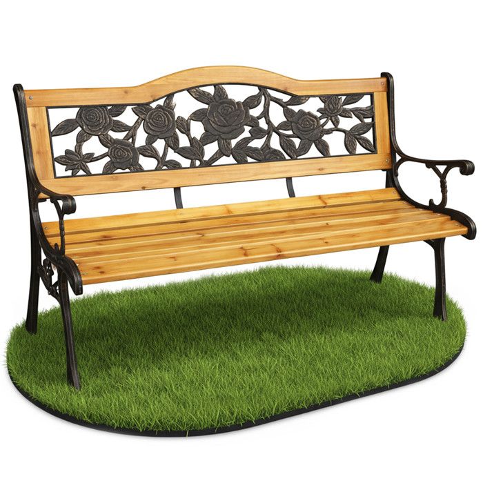 Banc de Jardin Noir ROSA avec Bois laqué et Pieds en Acier Largeur 127 cm Banc de Jardin Noir ROSA avec Bois laqué et Pieds en Acier Largeur 127 cm