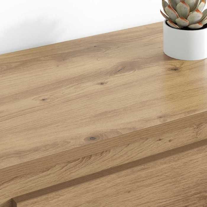 Meuble Rangement - HAOSHOP - Buffets avec tiroir 2 pcs Chêne artisanal 70 x 35 5 x 67 5 cm&01_30473