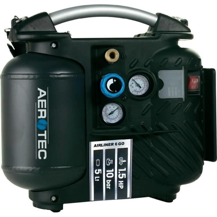 Compresseur à air comprimé - AEROTEC - Airliner 5 Go 200680 - 5 l - 1100 W - 10 bar