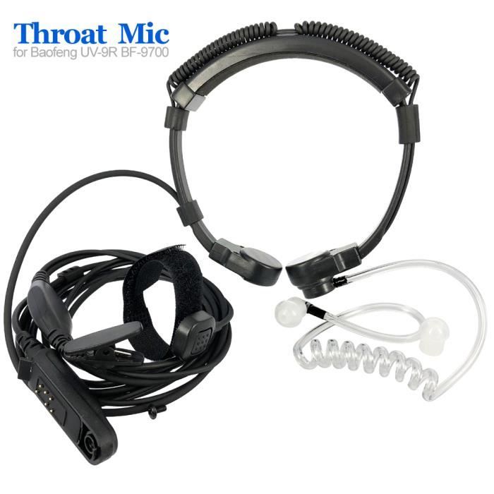 Écouteurs Avec Micro Pour Talkie-Walkie BaoFeng - Compatible UV-9R PLUS, BF-9700, A58 - Étui à Clip, 120cm