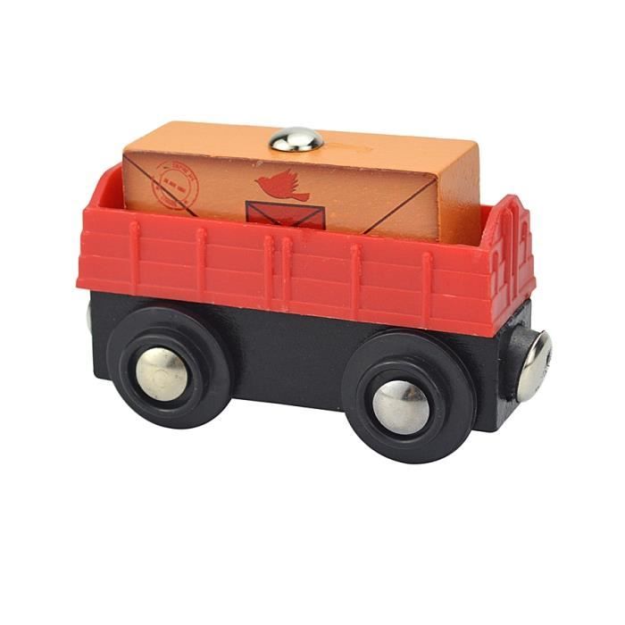 Ensemble de train en bois - E5-Locomotive - Jouet magnétique - 3 ans et plus - Bois écologique