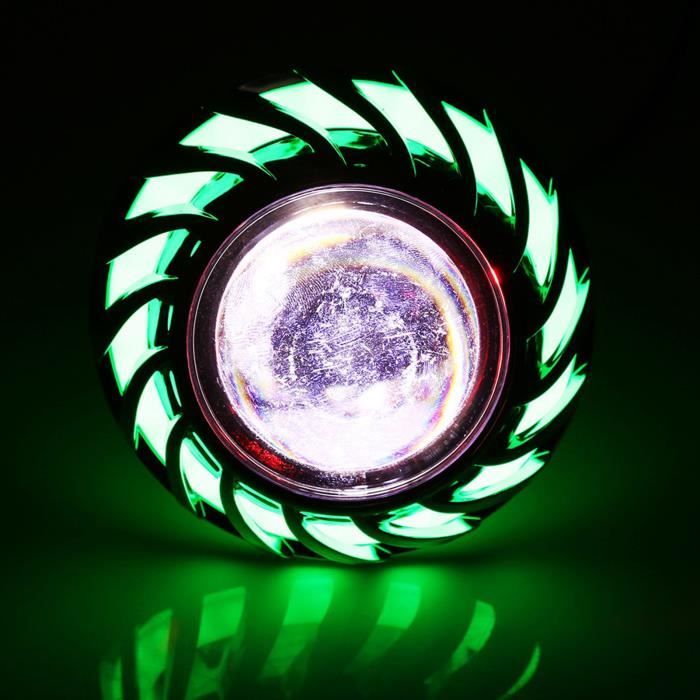 Phare Moto Rond Angel Eyes 6 Pouces LED - Universel Pour Cruiser, Chopper, Café Racer