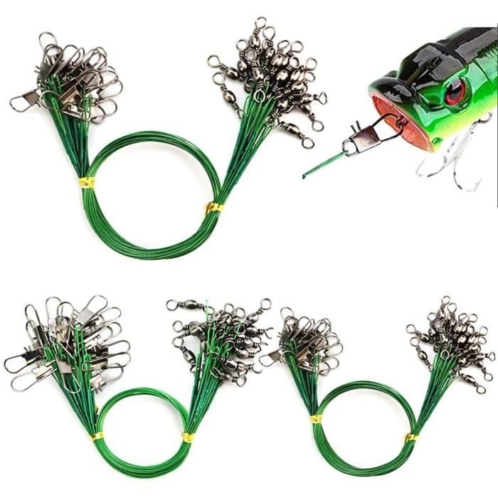 Bas De Ligne Acier Inoxydable Mikado Jaws 2 Pièces, Pour Brochet Et Prédateurs