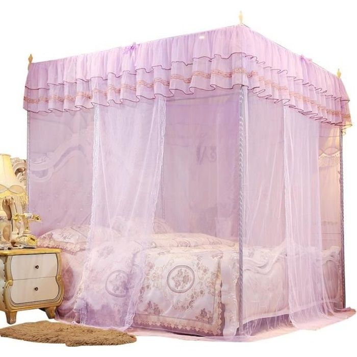 Moustiquaire - Tbest - Rideau de lit à baldaquin - Polyester - 120x200x200cm - Style princesse