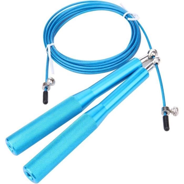 Corde à Sauter De Vitesse Farabi Sports - Rouge - Nylon Avec Poignées Plastique