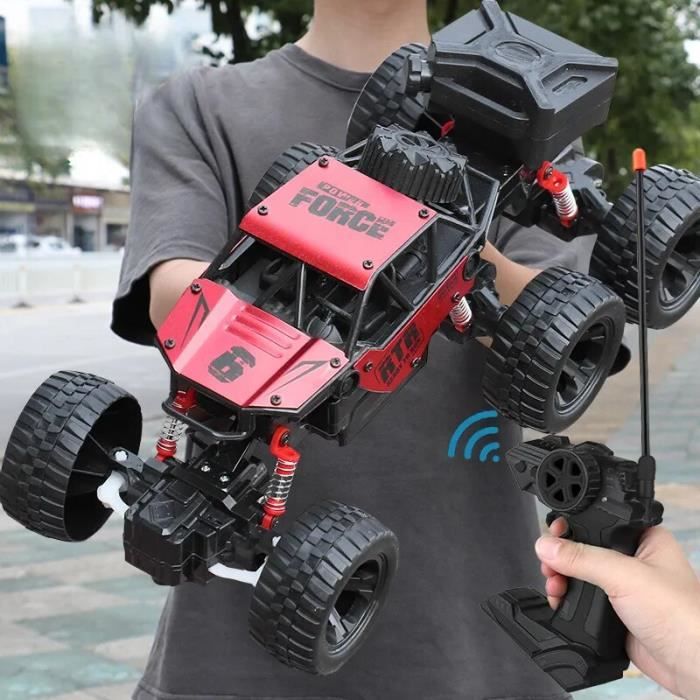 28 cm Rouge - Voiture ?�lectrique t?�l?�command?�e avec lumi?�res LED pour gar?�on, Voiture de course 