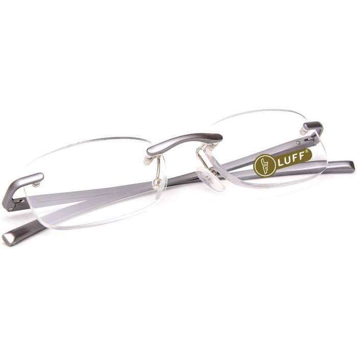 Edison & King Lunettes De Lecture Sans Monture «Limitless» – Charnière à Ressort, Anti-Lumière Bleue