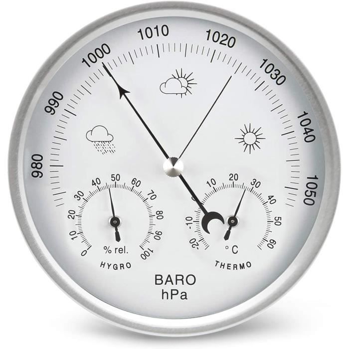 Station Météo Barigo En Laiton - Baromètre, Thermomètre, Hygromètre - Super état
