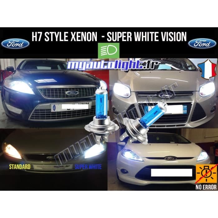 FORD Fiesta MK6 vert 4-led XENON bright side faisceau lumineux ampoules paire mise à niveau