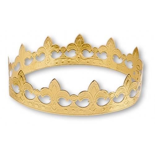 4 Couronnes Dorées Pour Déguisement Roi Reine - Accessoire Costume Adulte Et Enfant, Fête, Théâtre, Cosplay - 4