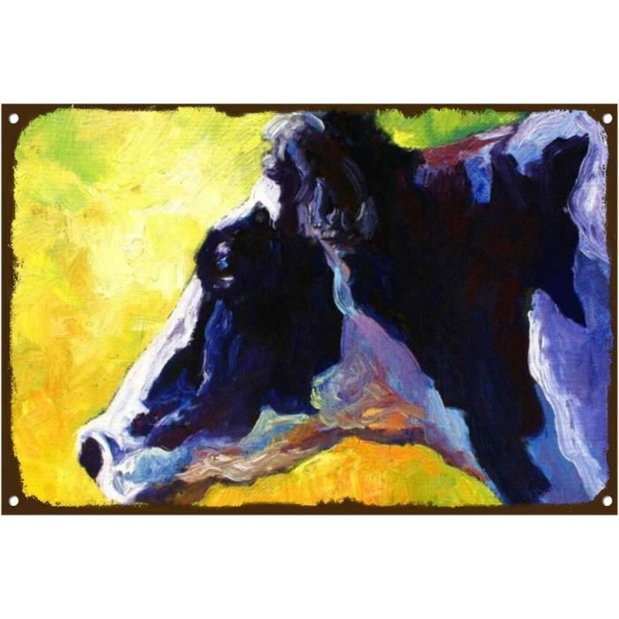 Plaque Décorative Ronde En étain – Pâturage Vache – Sexton, Fabriquée Aux USA (occasion)
