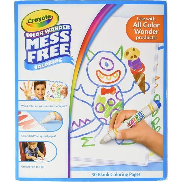 Crayola Color Wonder 75 2479 E 000 Recharge De Feuilles Blanches Coloriage Sans Tache Cdiscount Jeux Jouets