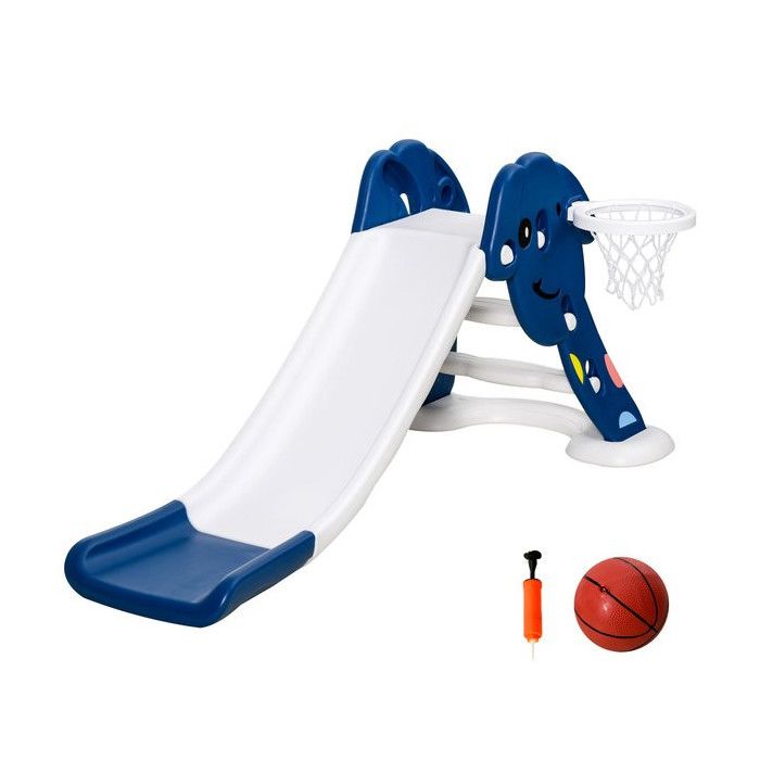 Toboggan Enfant 9 En 1 MAMIZO - Avec Panier De Basket, Tunnel, Aire De Jeux Intérieure/extérieure