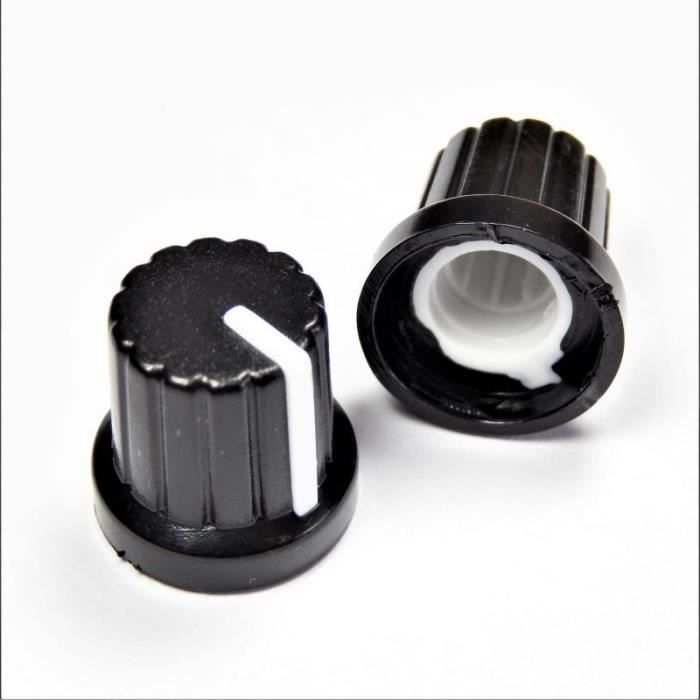 6 mm moletée Plastique Bouton pour potentiomètre 17.5 mm élevé Contrôle Volume Cap Rouge 6 mm moletée Plastique Bouton pour potentiomètre 17.5 mm élevé Contrôle Volume Cap Rouge