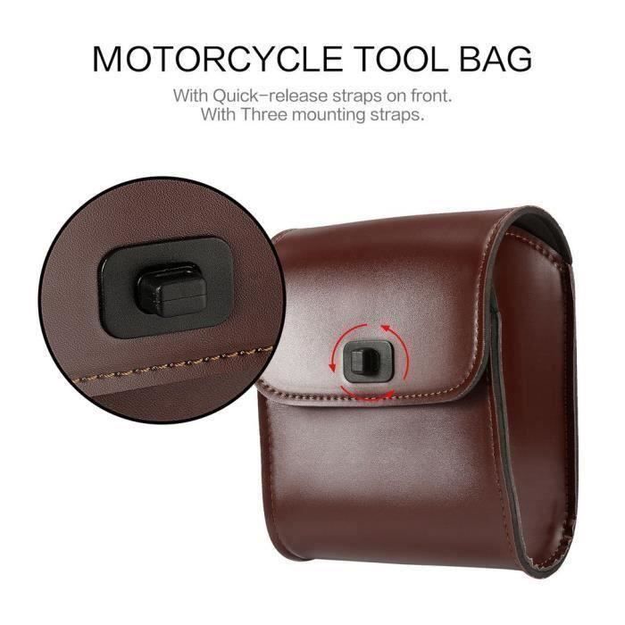 Sac de selle en cuir à outils Showman avec concos et boucles