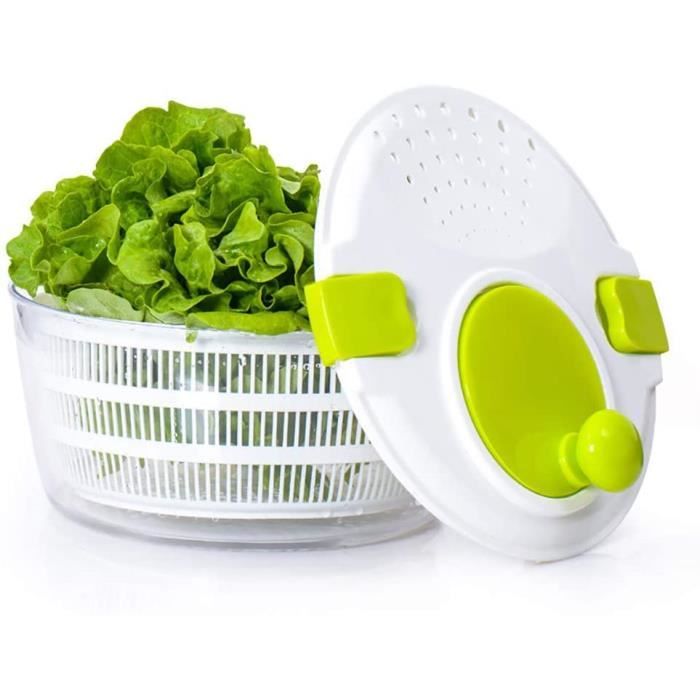 Capacité 3L ASIBT Essoreuse à salade Fruits Légumes Bol à salade pliable  avec couvercle Séchoir à légumes Outil de cuisine pour séchoir à laitue
