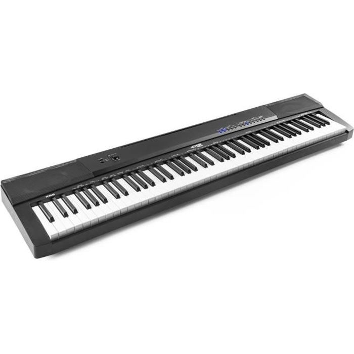max kb6 - piano numérique pour musicien confirmé, 88 touches semi-lourdes avec 2 haut-parleurs intégrés et pédale de sustain