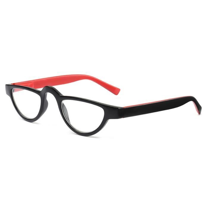 Rouge - Dioptrie +2,00 - Lunettes de lecture œil de chat pour hommes et ...