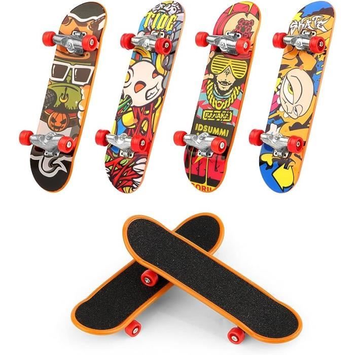 Lot De 6 Mini Skateboards En Alliage - Planche à Roulettes Doigt - Jouet Pour Enfants - Cadeau Anniversaire