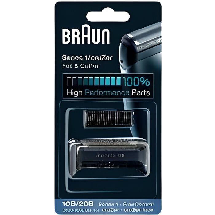 Grille pour rasoirs Série 1000 FreeControl 10B - BRAUN - Compatible Modèles 190 1775 - Type 5729