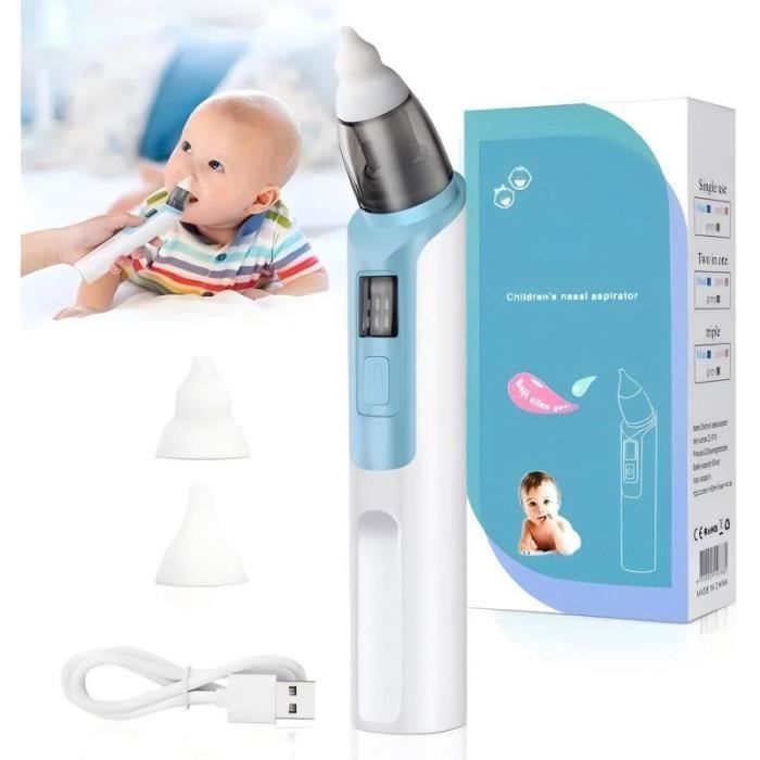 Aspirateur Nasal électrique Pour Bébé - 5 Niveaux D'aspiration, écran LCD, 3 Embouts Silicone BPA Free, Avec Musique Et Lumière - 6