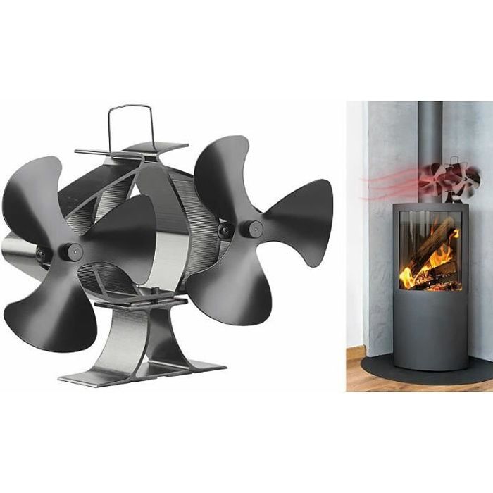 Double ventilateur répartiteur - CARLO MILANO - sans alimentation externe - noir - 215x185x75 cm - 790 g - Carlo Milano