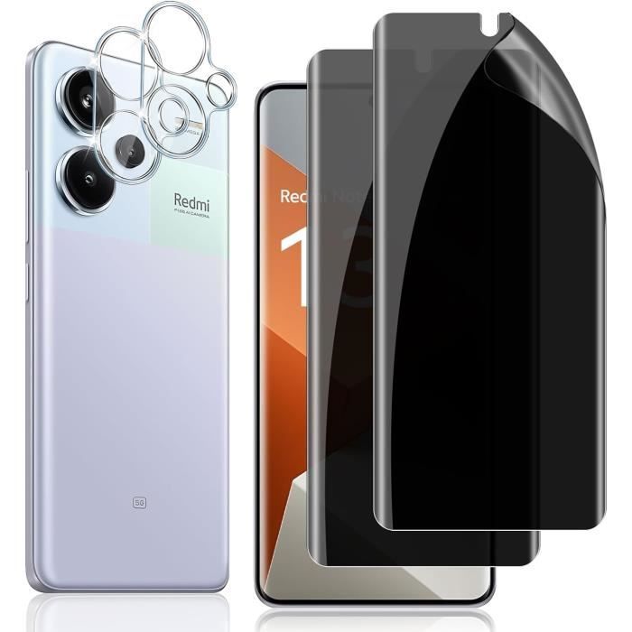 Verre Trempé pour Xiaomi Redmi Note 12 - Film Noir Anti Espion Vitre Protection Ecran