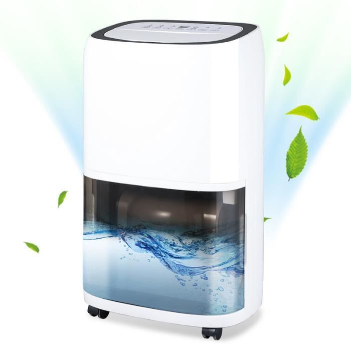Déshumidificateur D'air 2.5L Pour Maison Jusqu'à 67m² - Silencieux, Minuterie, Mode Nuit 30 DB