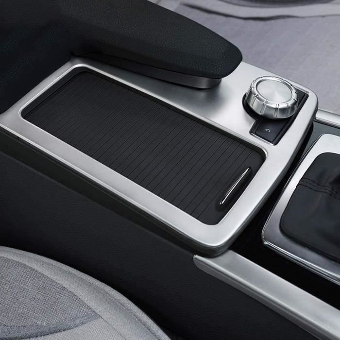 DIYUCAR Cadre porte-gobelet pour console centrale de voiture en ABS argenté mat pour Benz Classe E W212 Coupé W207 C207