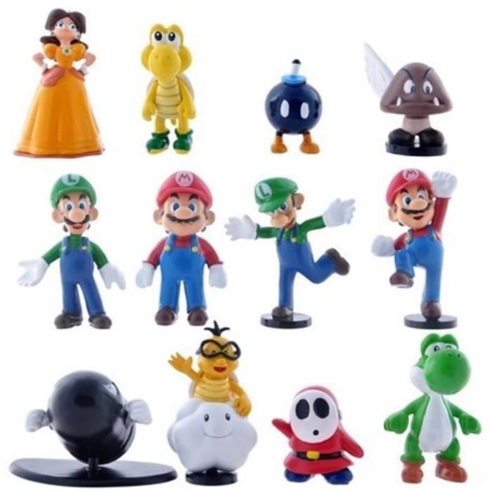 SUPER MARIO BROS lot de 15 Figurines poupée MARIO PEACH jouet décor