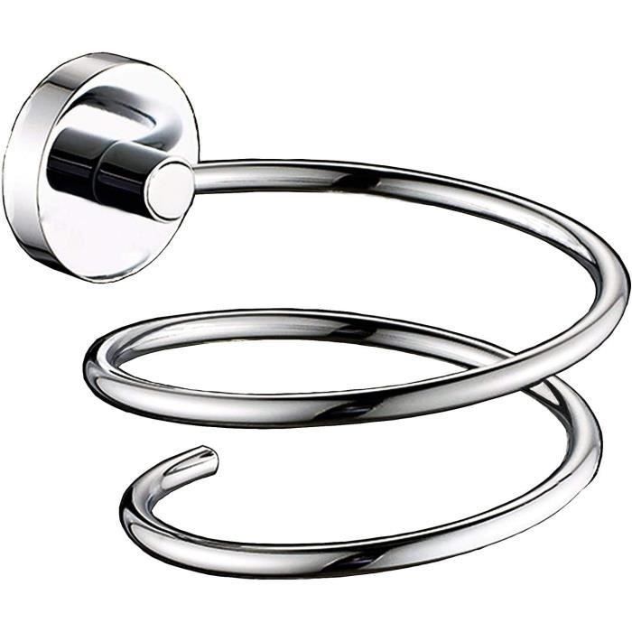 Porte Sèche Cheveux Mural Chrome, Rangement/Support de Sèche-Cheveux en