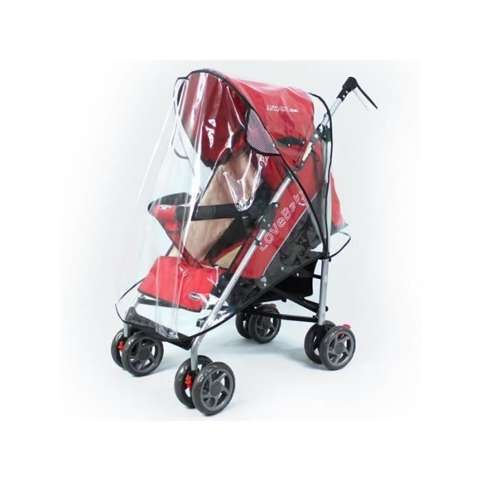 Housse Pluie Universelle Pour Poussette - Protection Imperméable Contre Pluie Et Vent