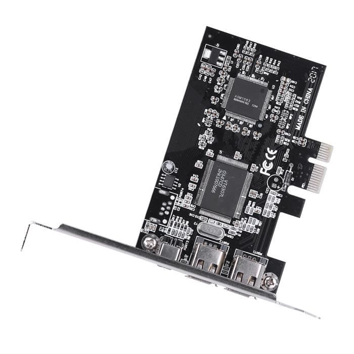 Carte Contrôleur PCI-E FireWire 1394 - 3 Ports (2x 9 Broches, 1x 6 Broches), Compatible Avec Appareils Audio/vidéo Et Disques Durs - 5